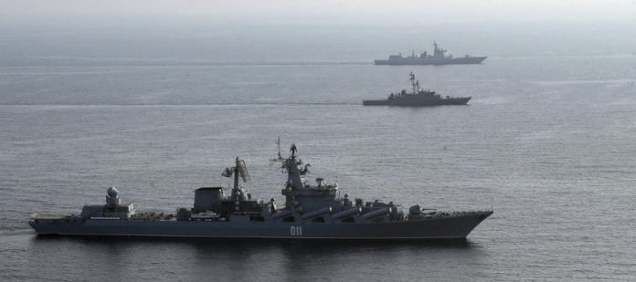 Rusia, China e Irán hacen maniobras militares conjuntas