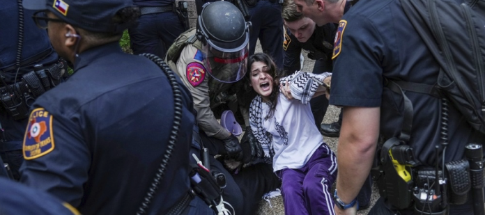 Estudiantes protestan contra Israel