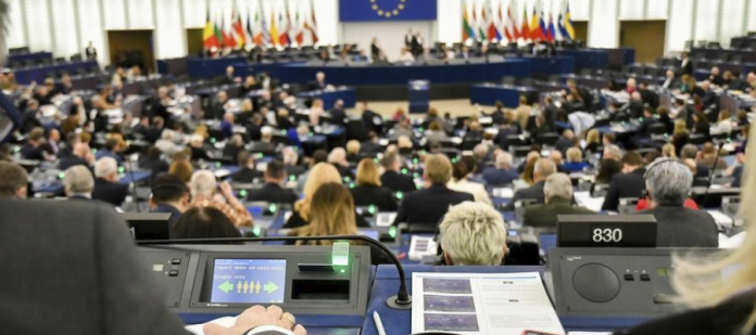 Eurodiputados en Parlamento Europeo