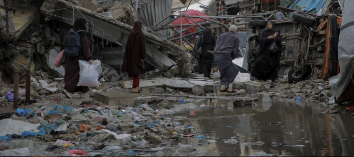 Hospital de Gaza destruido