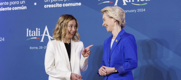 Von Der Leyen y Meloni