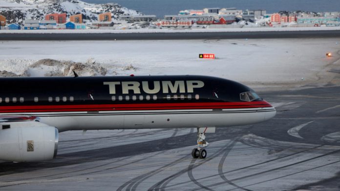 Avion de Donald Trump en Groenlandia Avion de Donald Trump en Groenlandia