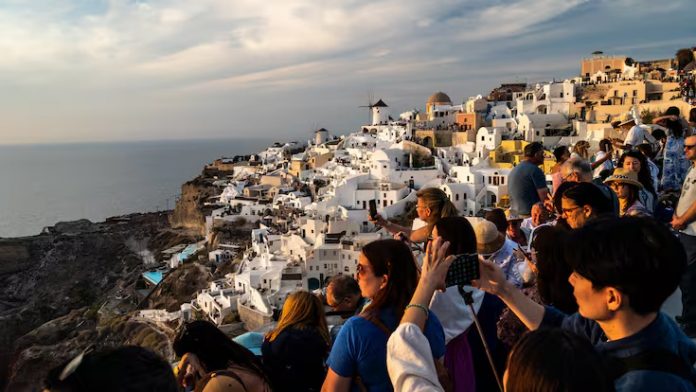Santorini-Turistas